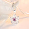 925 Sterling Silver Pink Purple Peach Blossom Necklaces for Women Retro Luxury Jewelry Accessories Freeshiping Items Jewellery